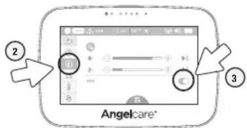 ANGELCARE AC417 - ACTIVER OU DÉSACTIVER LA FONCTION VOX : - 1