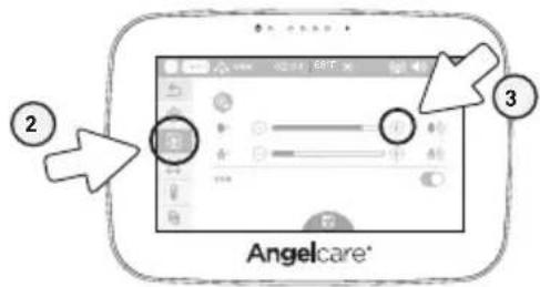 ANGELCARE AC417 - TO ADJUST THE CAMERA SPEAKER VOLUME: - 1