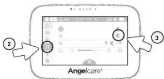 ANGELCARE AC417 - TO ACTIVATE/DEACTIVATE TIC FUNCTION: - 1