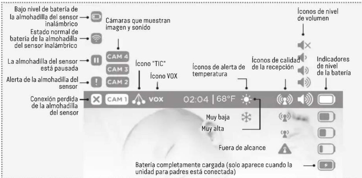 ANGELCARE AC417 - ICONOS IMPORTANTES DE LA BARRA DE INFORMACION - 1
