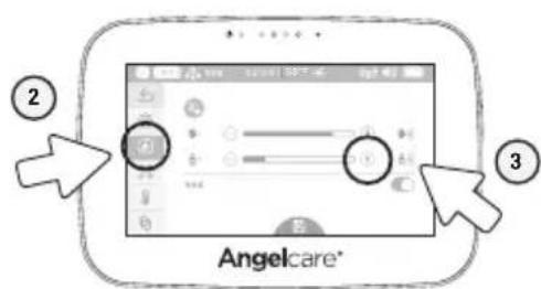 ANGELCARE AC417 - TO ADJUST THE SOUND SENSITIVITY (VOX): - 1