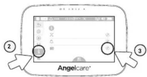 ANGELCARE AC417 - CÓMOCACTIVAR/DESACTIVAR EL INDICADOR DE TEMPERATUREA DE LA CAMARA Y EL MODO DE CAMBIO DE COLOR: - 1