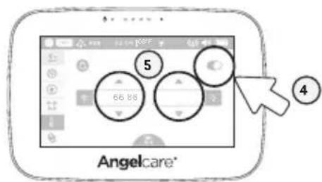 ANGELCARE AC417 - TO ACTIVATE/DEACTIVATE THE ROOM TEMPERATURE ALERT: - 2