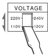 SONY TCRE340 - Ajuste del selector de tension (modelos suministrados con selector de tension solamente) - 1