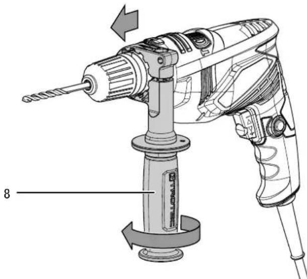 TROTEC PHDS 10230V - Réglage de la poignée supplémentaire - 1