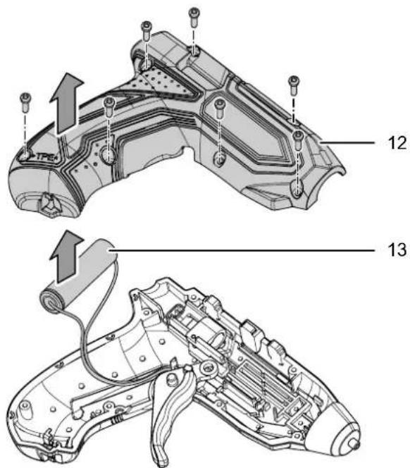TROTEC PGGS 103 7V - Dépose et élimination de la batterie - 1