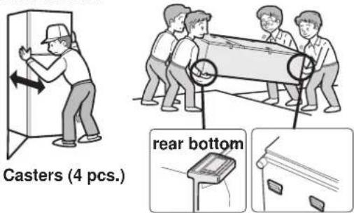 Casters (4 pcs.) rear bottom