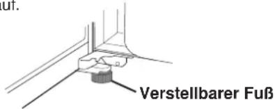 Verstellbarer Fuß