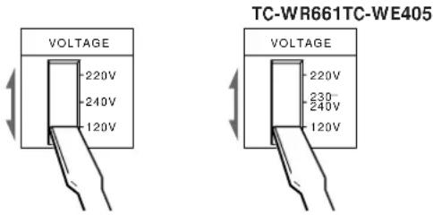 SONY TCWR661 - Réglage du sélecteur de tension (uniquement pour les modèles avec sélecteur de tension) - 1