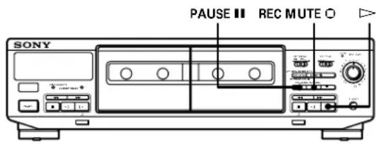 SONY TCWR661 - Inserting a Blank Space During Recording (Record Muting) - 1