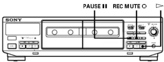 SONY TCWR661 - Insertion d'un espace vierge pendant l'enregistrement (Silencieux d'enregistrement) - 1