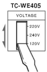 SONY TCWR661 - Ajuste do selector de voltagem (somente nos modelos fornecidos com um selector de voltagem) - 1