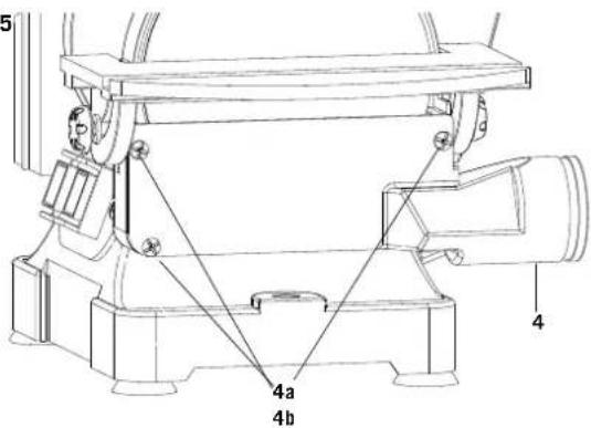 SCHEPPACH BTS700 - Montage de la table de la ponceuse à disque, Fig. 4 - 1