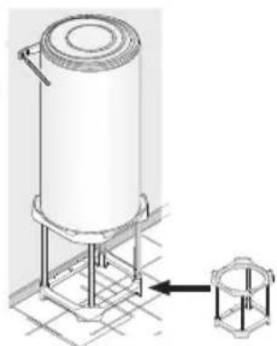 THERMOR Duralis 50L - Cas particulier: Pose d'un chauffe-eau vertical mural sur trépied - 1