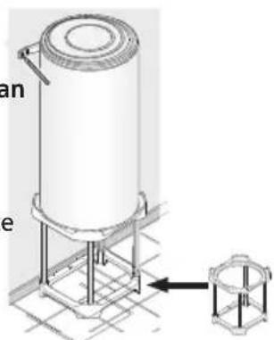 THERMOR Duralis 150L - De verticale muurboiler op een statief plaatsen - 1
