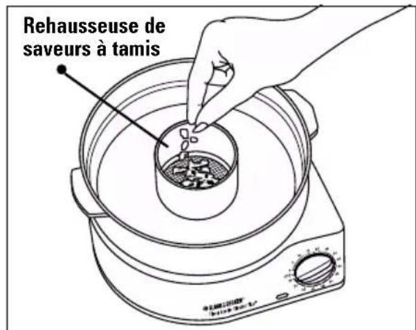 Rehausseuse de saveurs à tamis