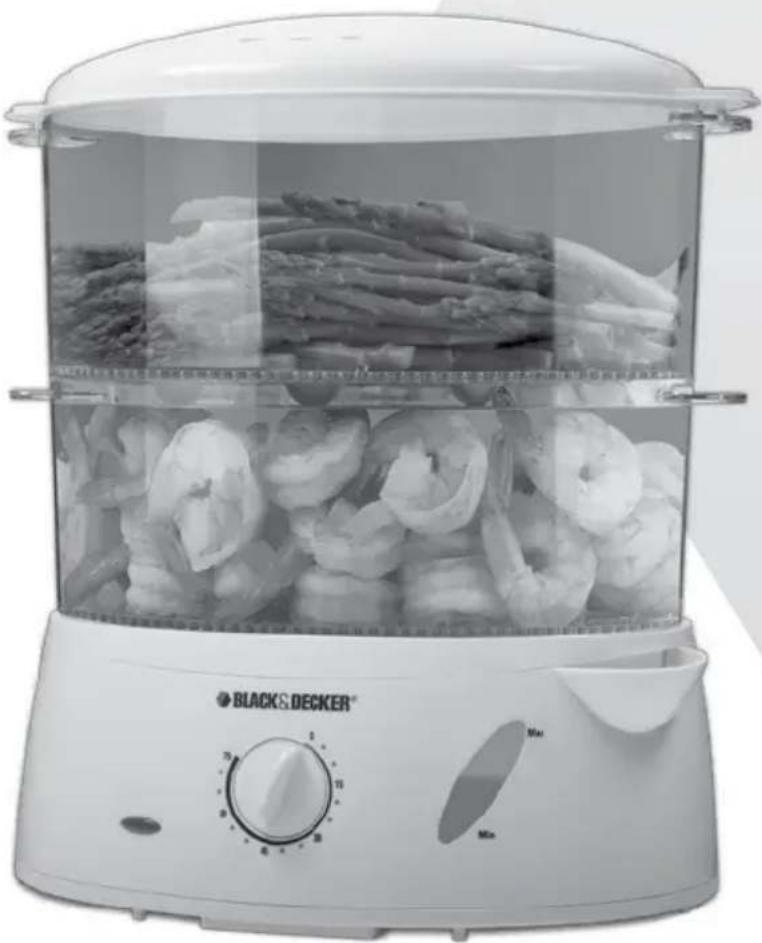 BLACK & DECKER HS1050 - 7-QT. FOOD STEAMER OLLA DE VAPOR DE 7 CUARTOS (6,6 L) CUISEUR-VAPEUR DE 7 QUARTS (6,6 L) - 1