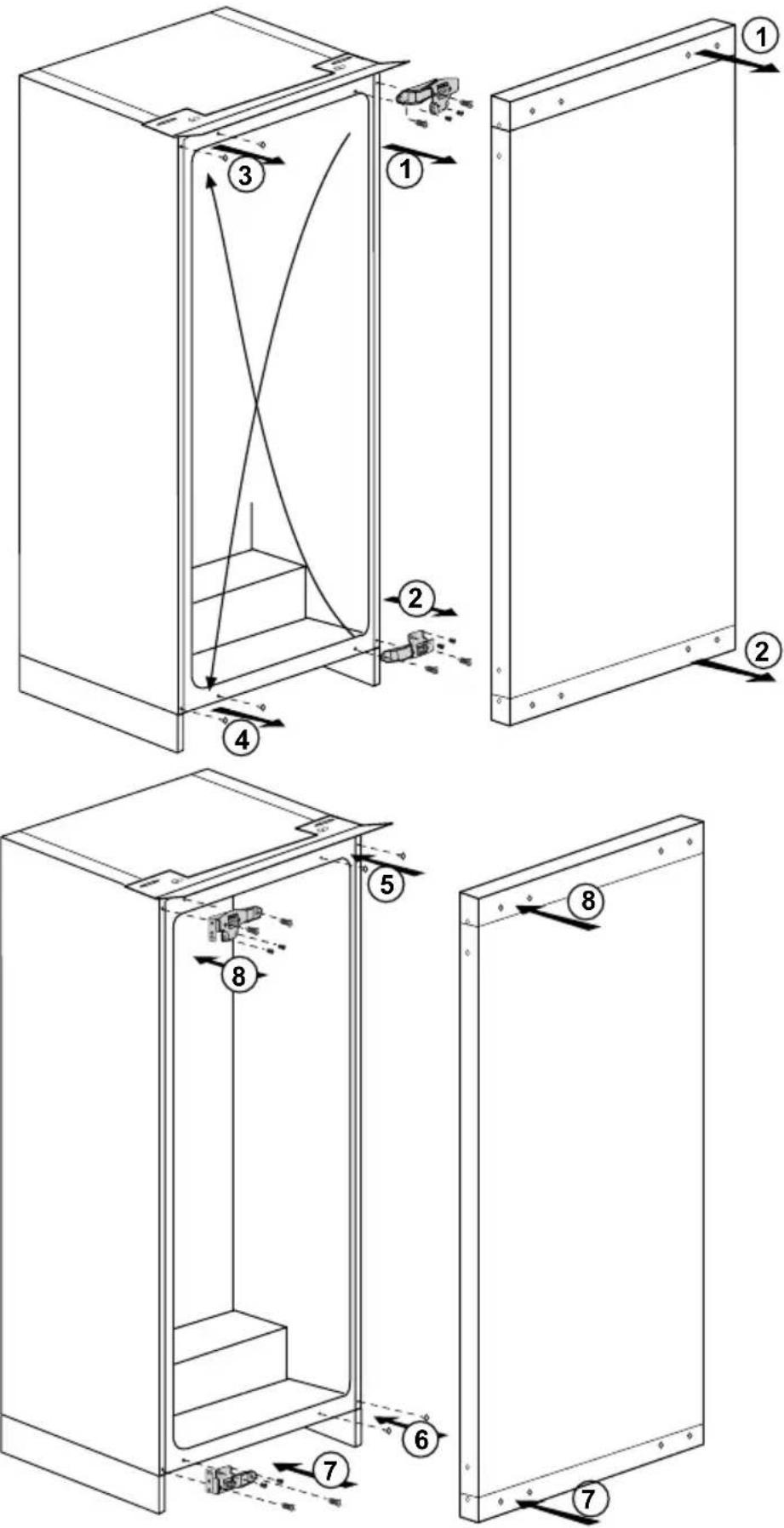 TEKA TGI2 200 NF - Reversing the doors - 1