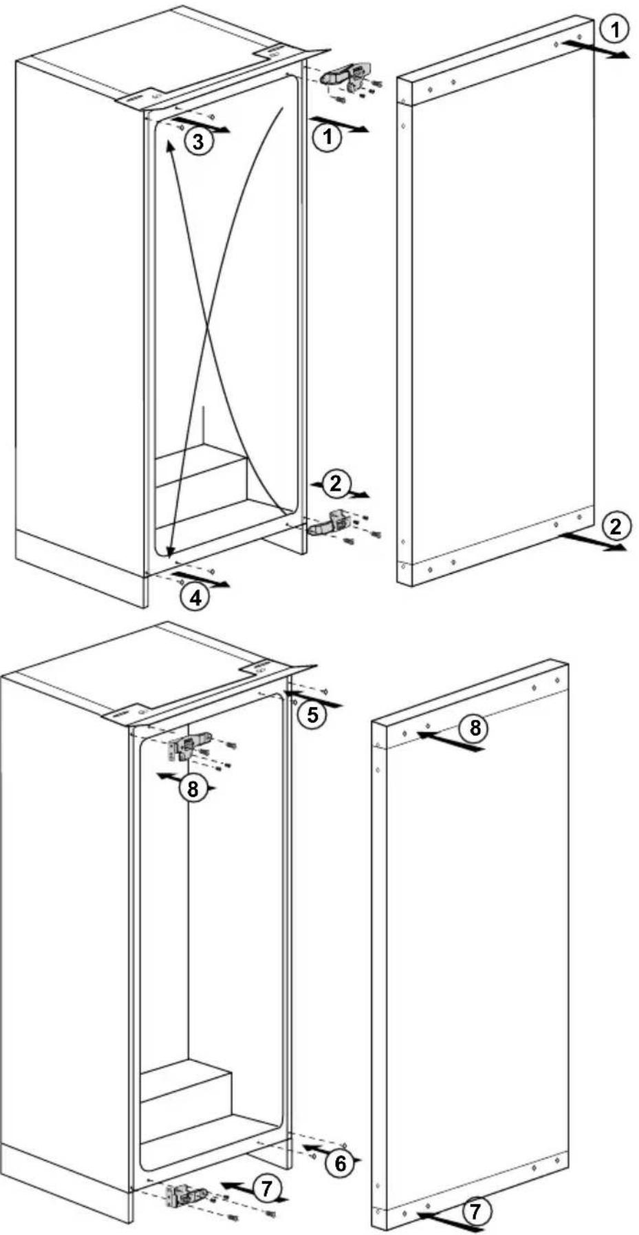 TEKA TGI2 200 NF - Inversión de las puertas - 1