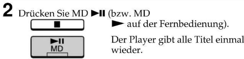 SONY ZSM50 - Wiedergeben einer MD - 4