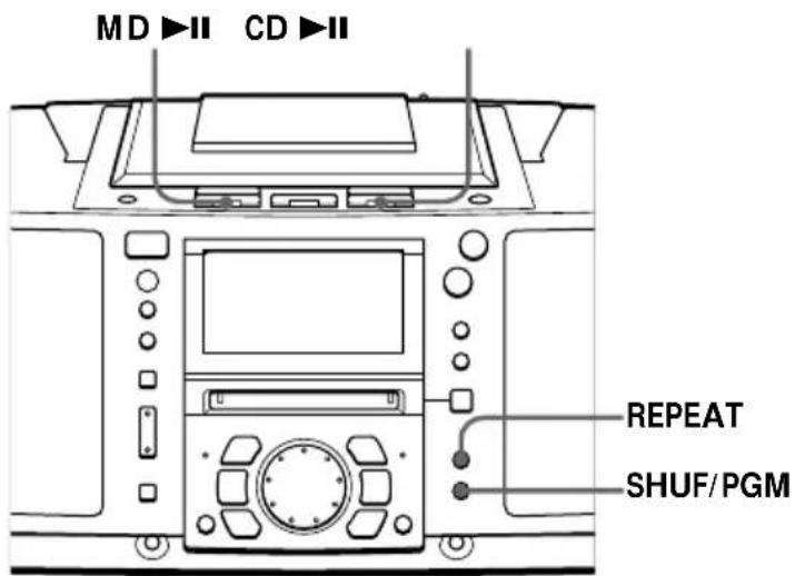 SONY ZSM50 - Wiederholte Wiedergabe von Titeln - 1