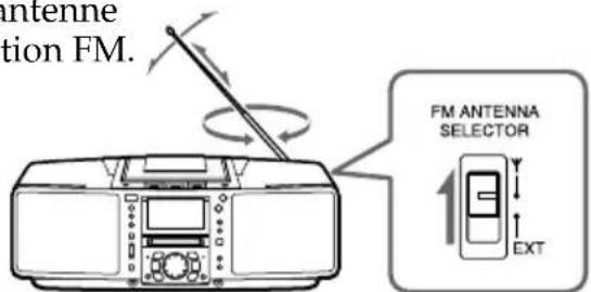 SONY ZSM50 - Pour améliorer la qualité de réception FM: - 1