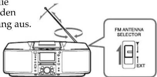 SONY ZSM50 - So verbessern Sie den Empfang UKW: - 1