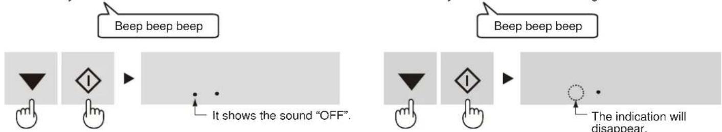 SHARP SJGC680VSL - To set sound "OFF" - 1