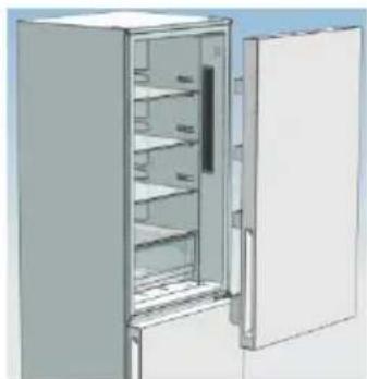 CANDY CMNET 6182WWIFI - Dissemble the Refrigerator Door - 6