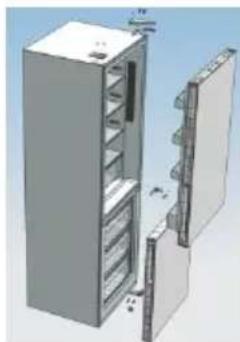 CANDY CMNV 6202X - Dissemble the Refrigerator Door - 10