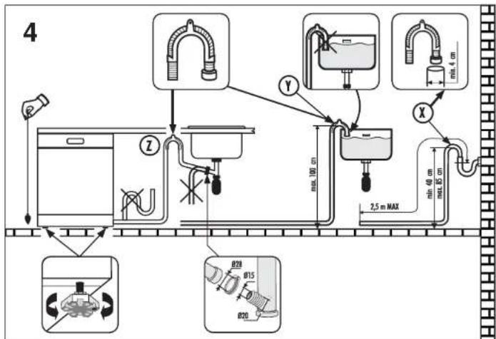 HOOVER HOD 6 BL186 - Connecting the outlet hose - 1