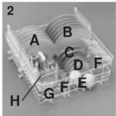 HOOVER HOD 6 BL186 - Upper basket (fig. 2) - 1