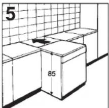 HOOVER HOD 6 BL186 - IMPORTANTE Depois de remove a bancada, TEM de voltar a aparafusar os parafusos por baixo da borda traseira da bancada (fig. 6b). - 1