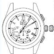 SEIKO Astron SSE141J1 - Auster la position préliminaire du compteur, de la date, de l'aiguille de l'indicateur et de l'aiguille des heures / minutes - 7