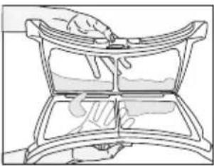 SABA SLSC8BE16W - Cartouche filtrante / Surface interieure de la porte - 3