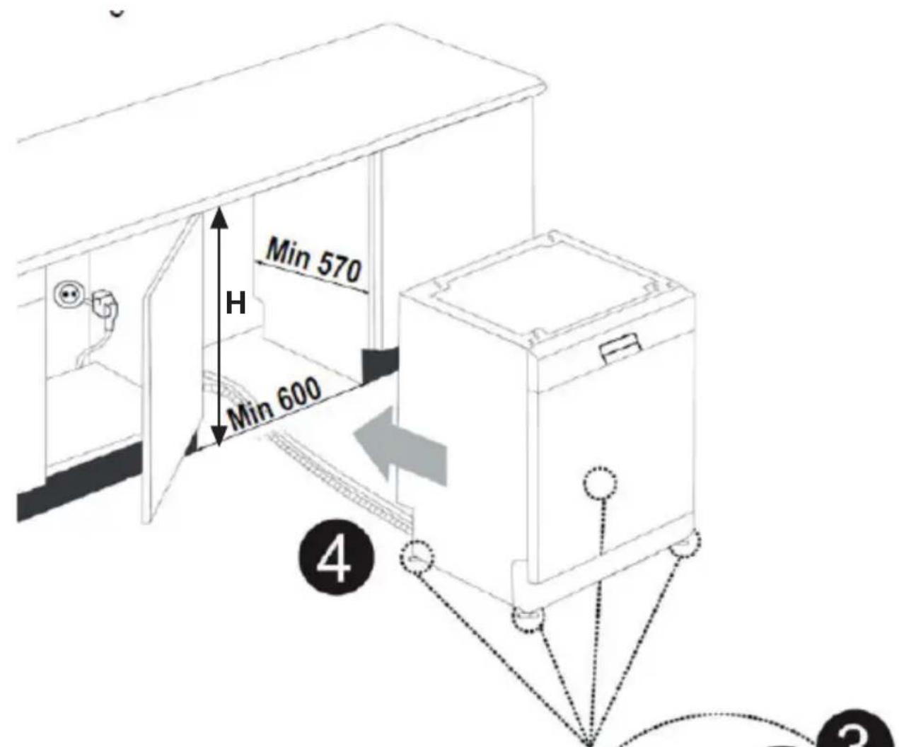 SABA LVS15C39VE16W - Installation sous un plan de travail - 2