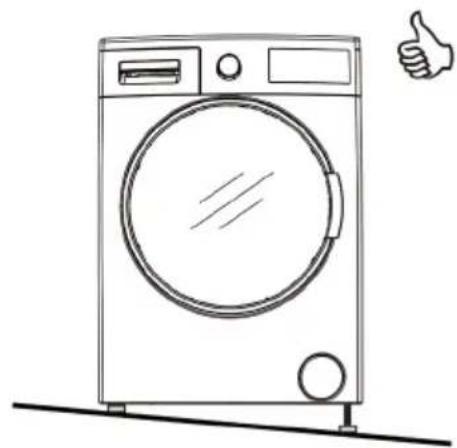 SABA LSS712VE17W - Mise en place du lave linge et réglage des pieds - 2