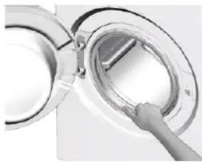 SABA LFS712BE17W - Nettoyage du hublot et du tambour - 1