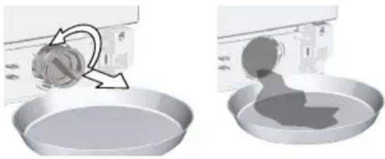 SABA LFS7124 - Si le produit ne dispose pas de tuyau de vidange en cas d'urgence, procédez comme suit pour évacuer l'eau : - 1
