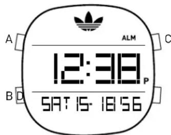 ADIDAS ADH4044 - IMPOSTAZIONE SVEGLIA - 2