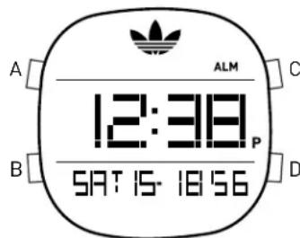 ADIDAS ADH2094 - 闹铃设置 - 2