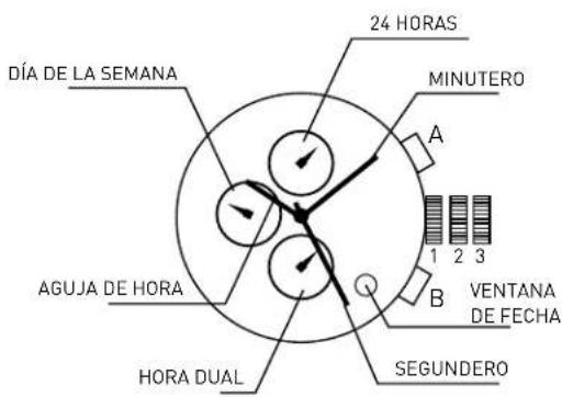 ADIDAS ADH2094 - AJUSTE DE LA HORA DUAL - 1