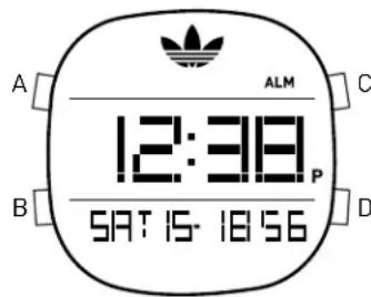 ADIDAS ADH1574 - RÉGLAGE DE L'ALARME - 2