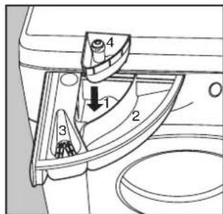 Ariston Thermo AWD 129 - Nettoyage du tiroir à produits lessiviels - 2