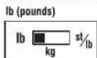 TANITA InnerScan BC590BT - Switching the weight mode Note: For use only with models containing the weight mode switch - 1