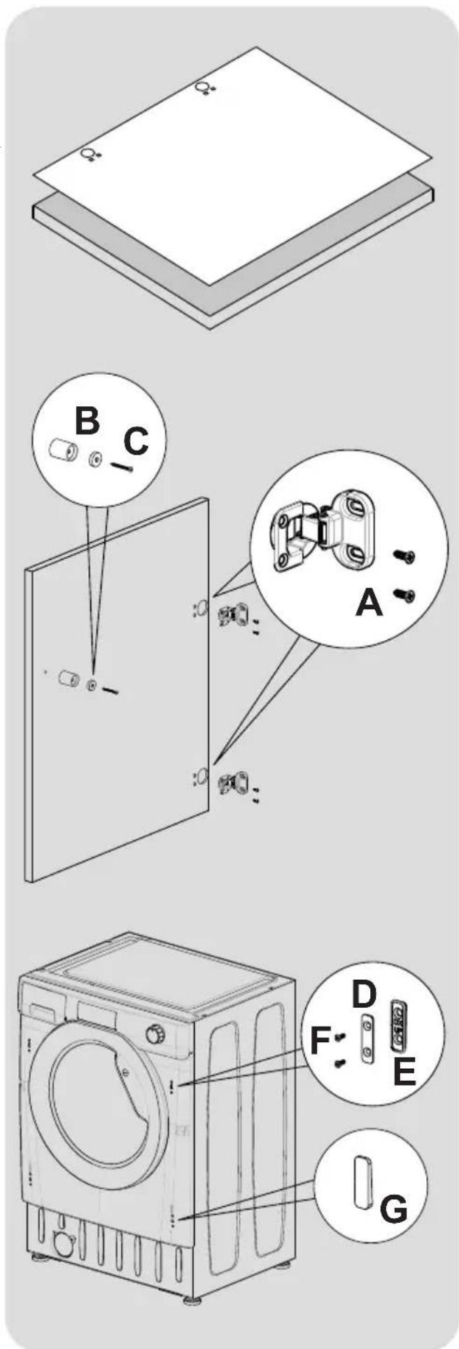 ROSIERES RILS 9514 TI - Instructions de montage de la porte du meuble - 1