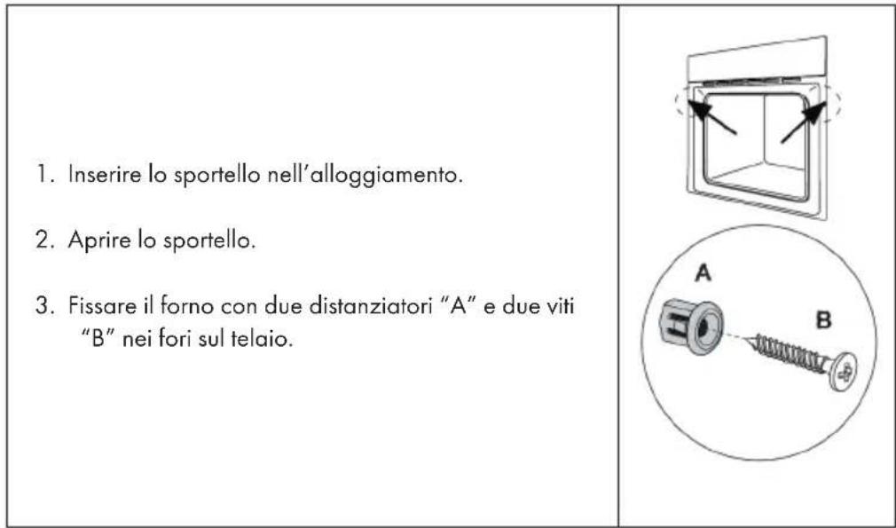 Klarstein 10032485 - Come fissare il forno nell'alloggamento - 1