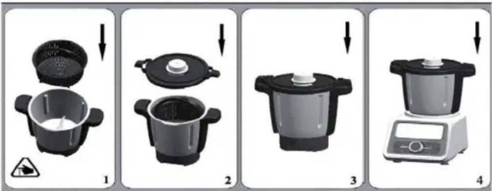 Klarstein 10032089 - Install inner basket - 1