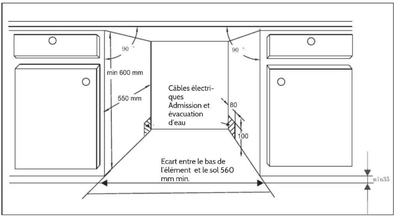 Klarstein 10032914 - Dimensions d'encastrement - 1