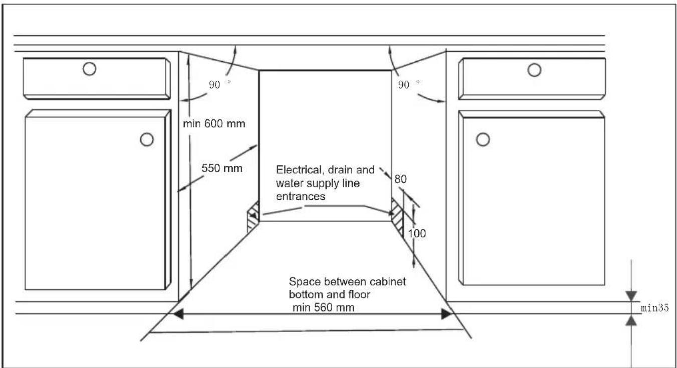 Klarstein 10032914 - Installation measurements - 1